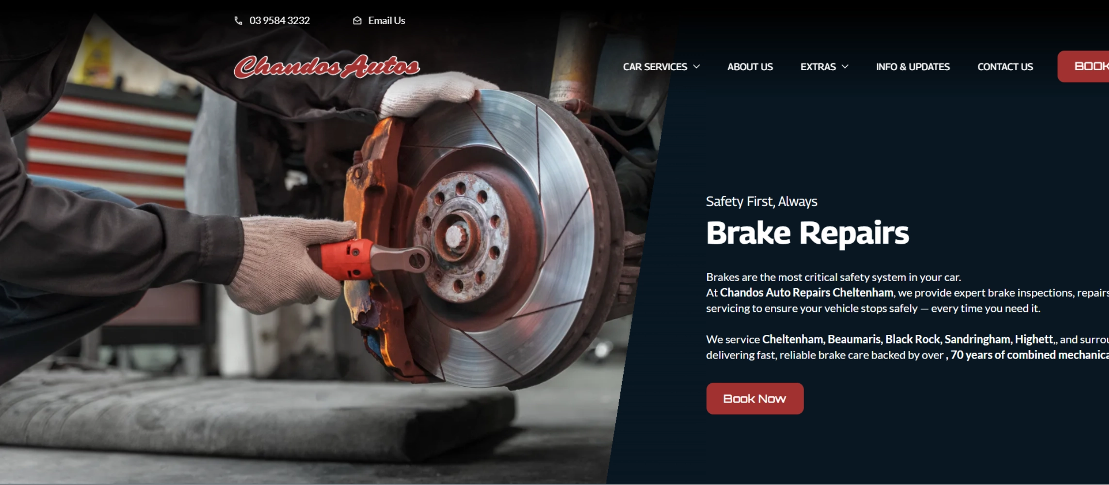 Chandos website design