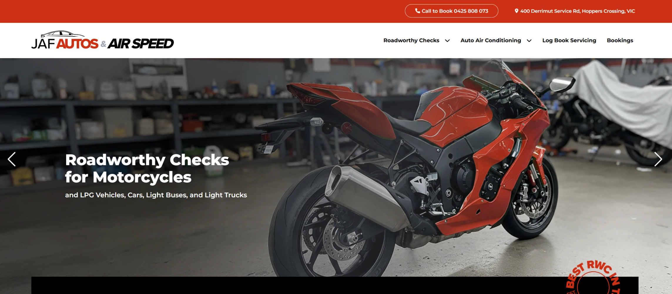 jaf Autos website design