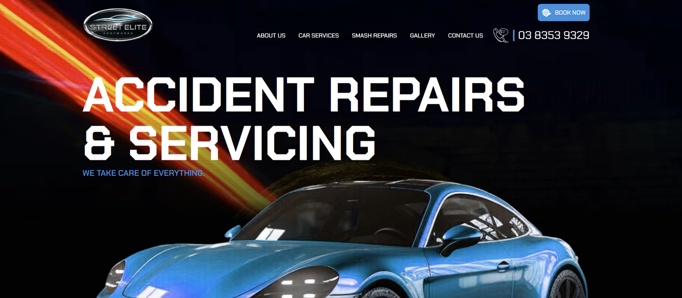 Street Elite Accident Repair website design