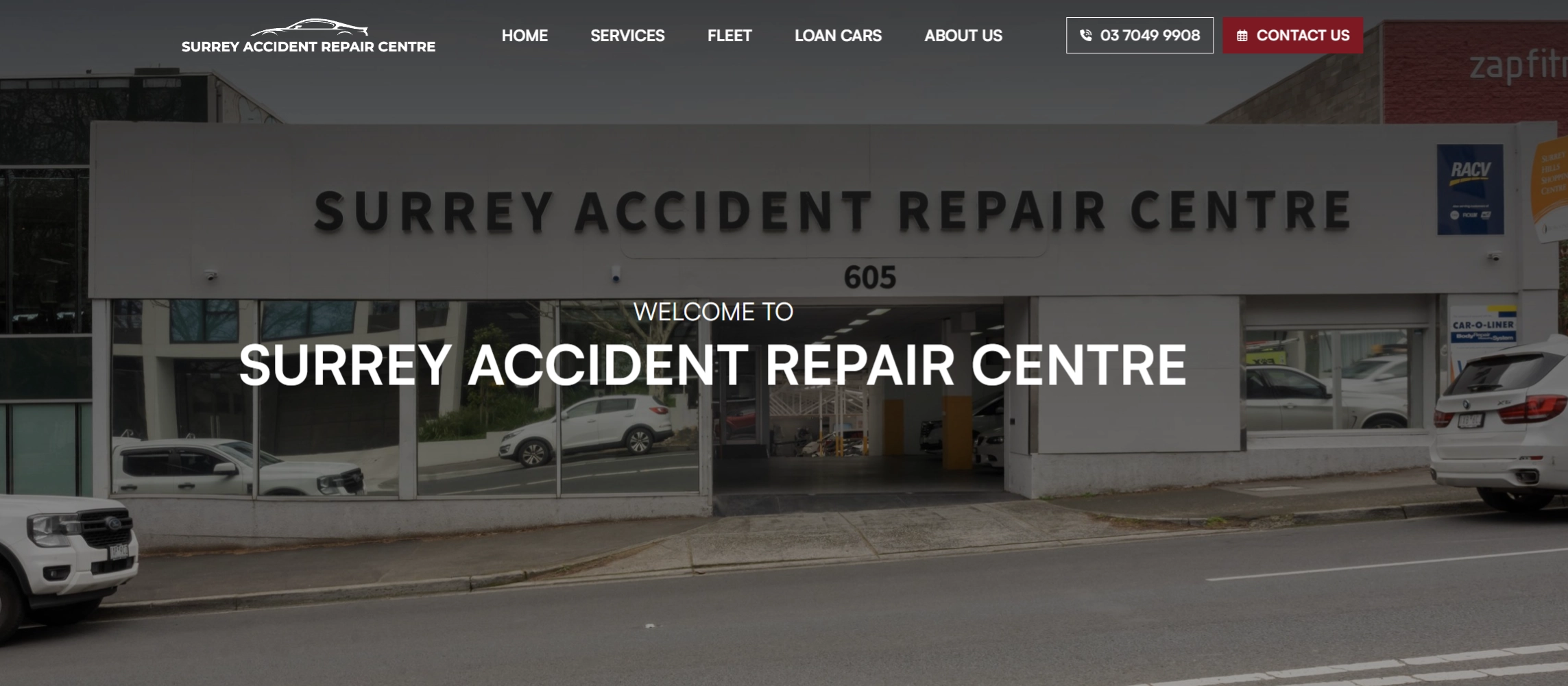Surrey Accident Repair website design