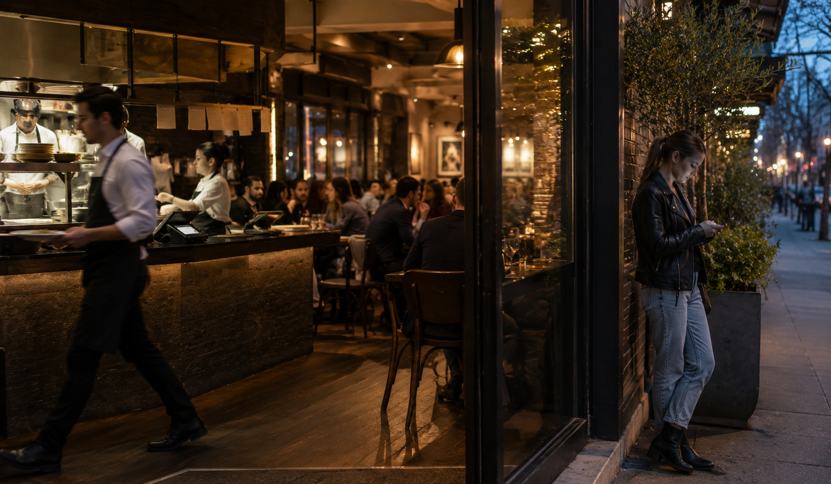 Cozy evening at the bistro