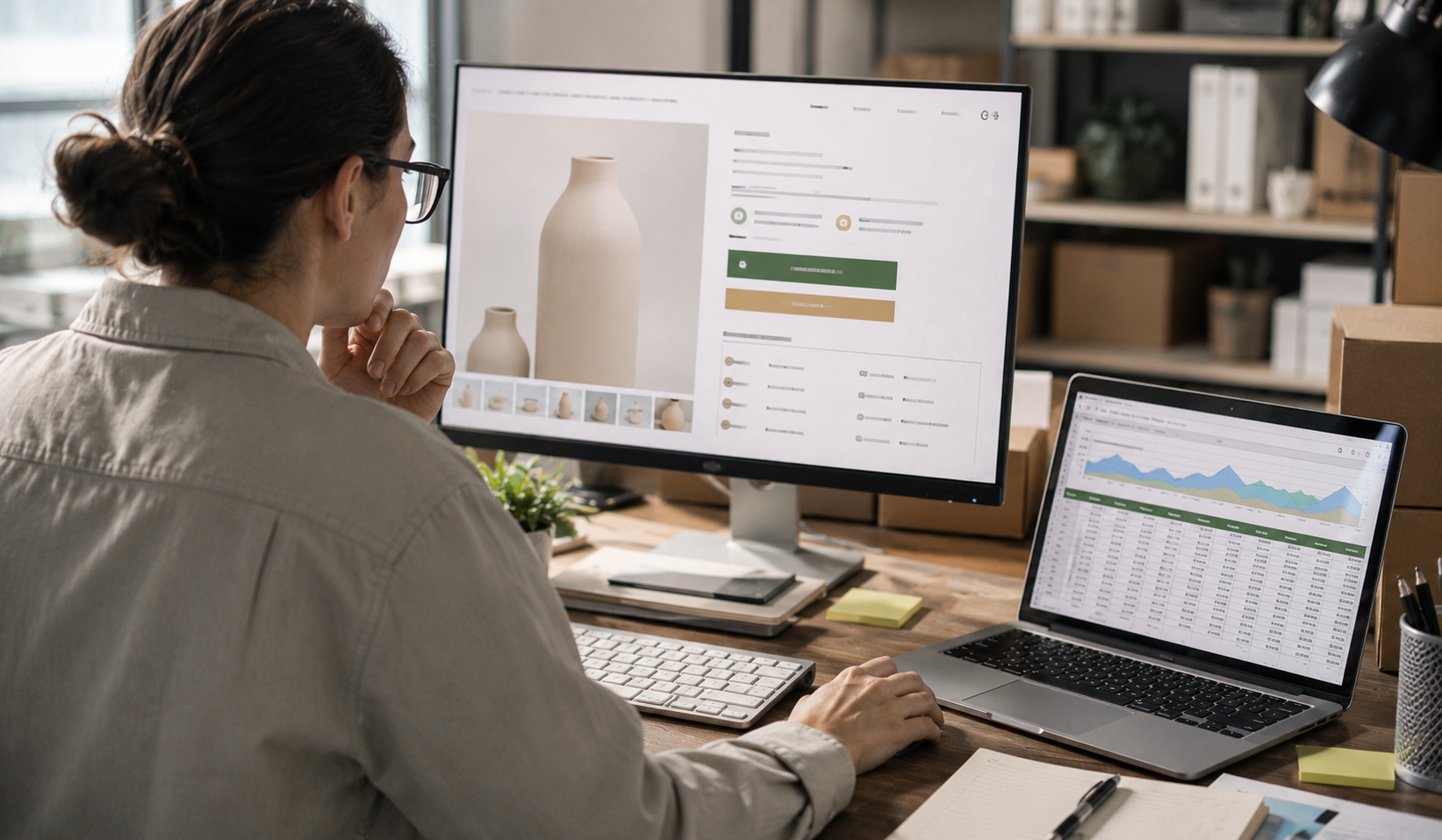 Focused at work in a modern office