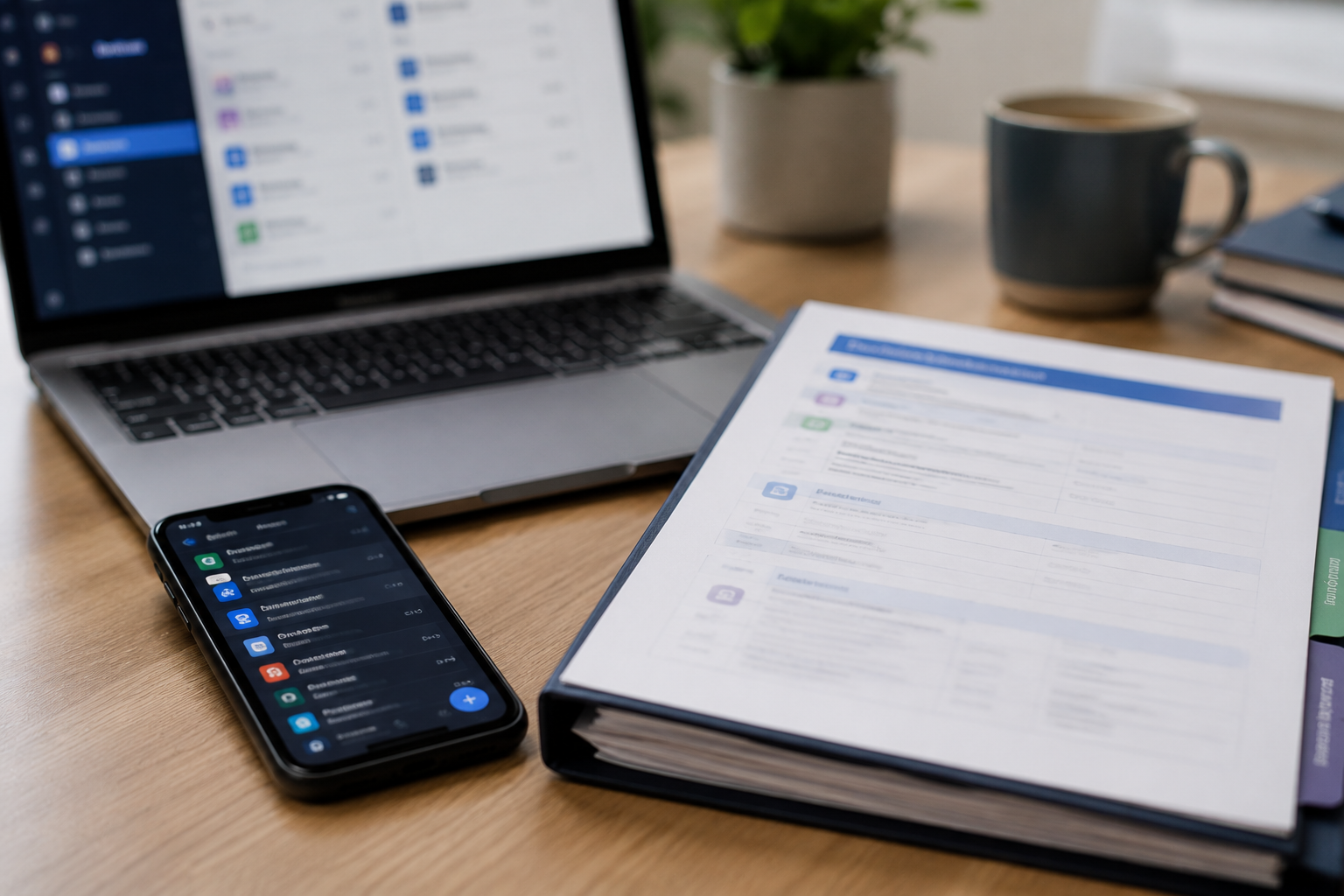 Modern office workspace setup