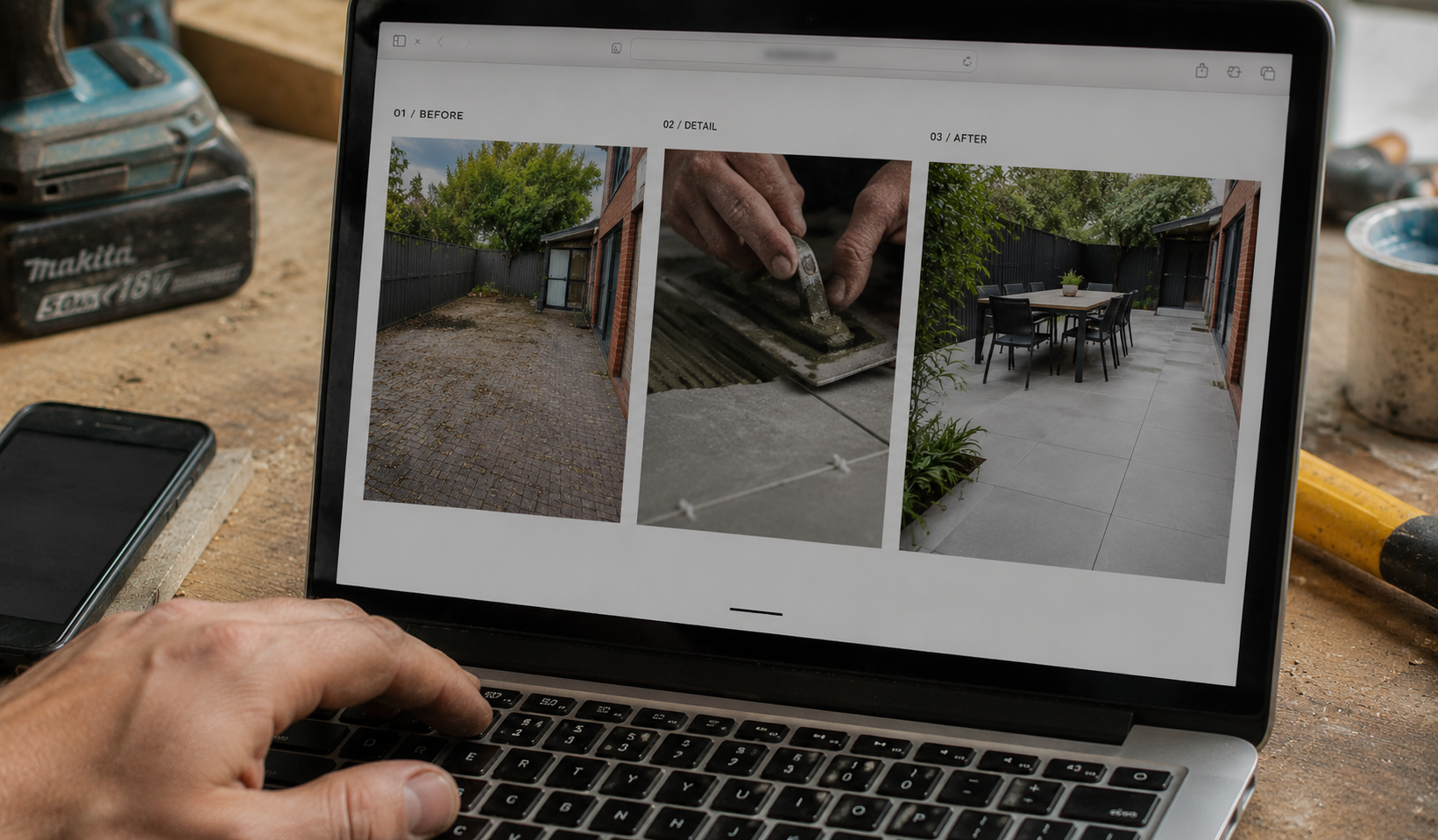 Worksite portfolio in progress